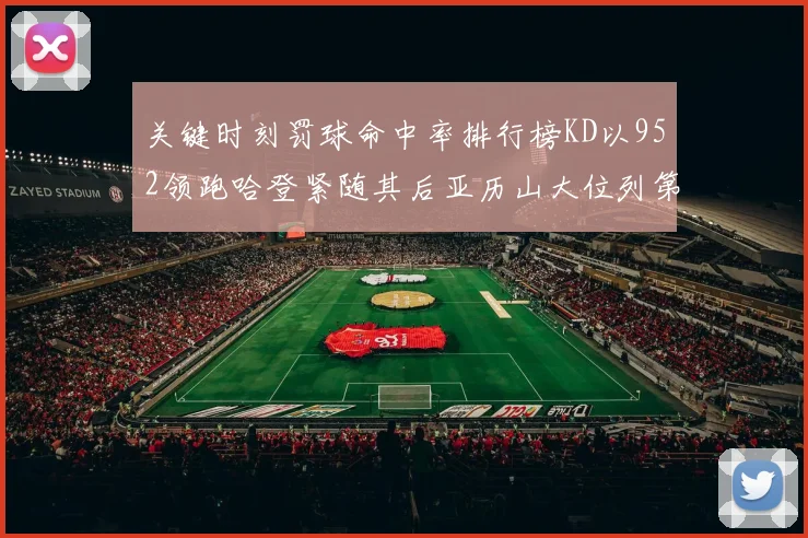 关键时刻罚球命中率排行榜KD以952领跑哈登紧随其后亚历山大位列第六